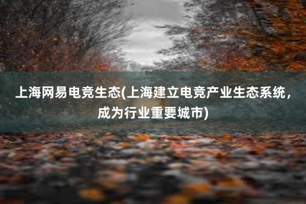 上海网易电竞生态(上海建立电竞产业生态系统，成为行业重要城市)