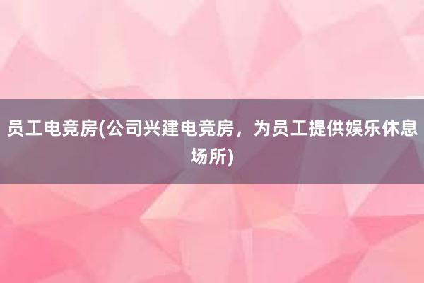 员工电竞房(公司兴建电竞房，为员工提供娱乐休息场所)