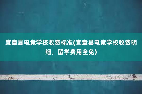 宜章县电竞学校收费标准(宜章县电竞学校收费明细，留学费用全免)