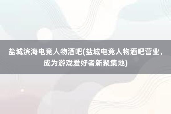 盐城滨海电竞人物酒吧(盐城电竞人物酒吧营业，成为游戏爱好者新聚集地)