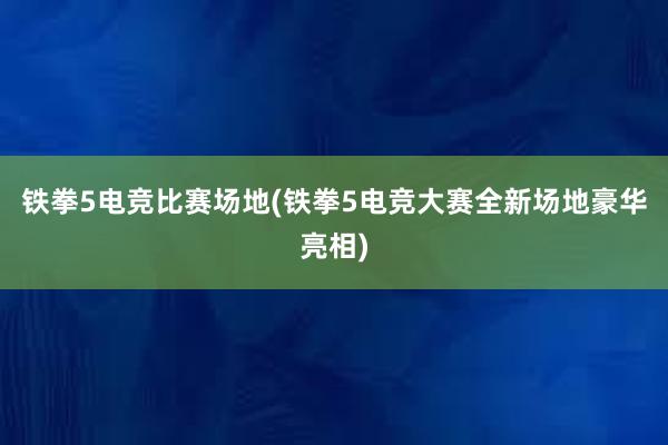 铁拳5电竞比赛场地(铁拳5电竞大赛全新场地豪华亮相)