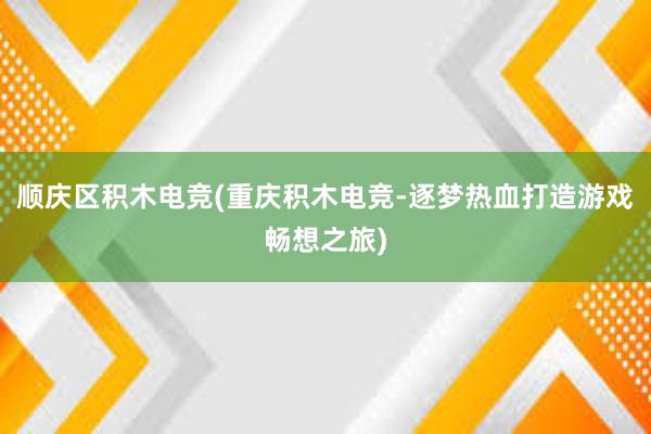 顺庆区积木电竞(重庆积木电竞-逐梦热血打造游戏畅想之旅)