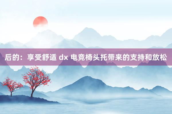 后的：享受舒适 dx 电竞椅头托带来的支持和放松