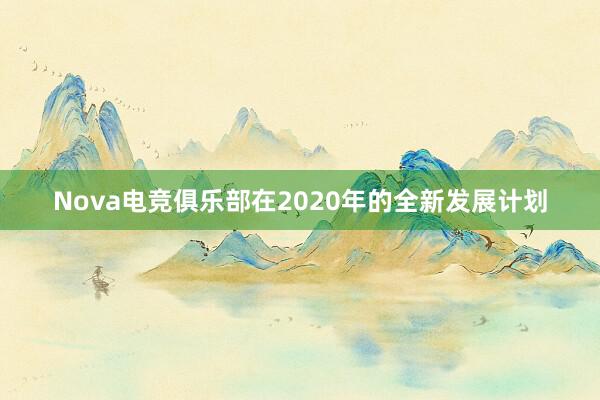 Nova电竞俱乐部在2020年的全新发展计划