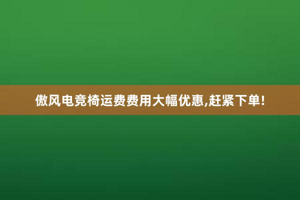 傲风电竞椅运费费用大幅优惠,赶紧下单!