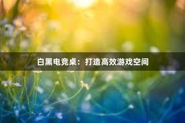 白黑电竞桌：打造高效游戏空间