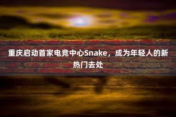 重庆启动首家电竞中心Snake，成为年轻人的新热门去处