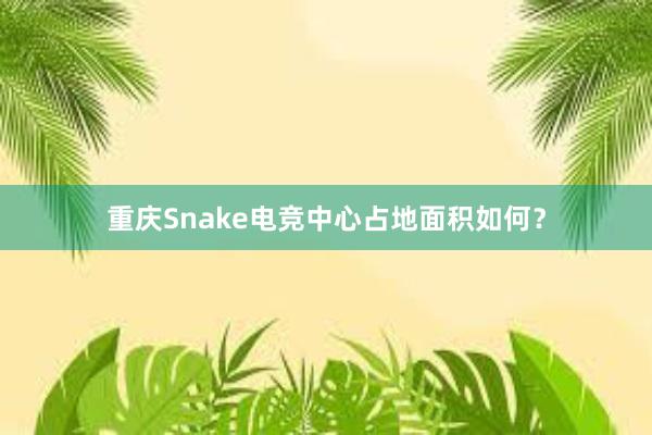 重庆Snake电竞中心占地面积如何？