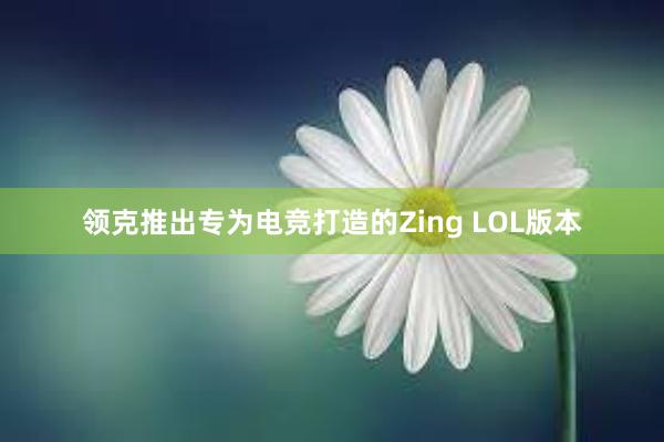 领克推出专为电竞打造的Zing LOL版本